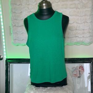 Essentials Green Muscle Tee Fitted Sleeveless Top